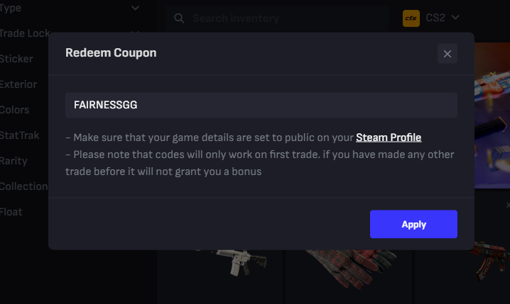 Bonus Code