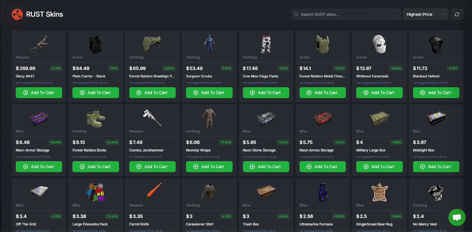 Buying Skins