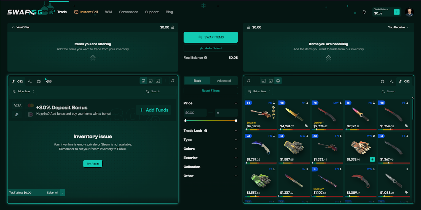 Buying Skins