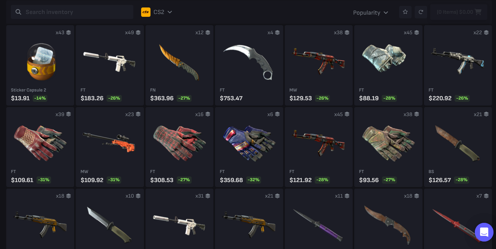 Buying Skins