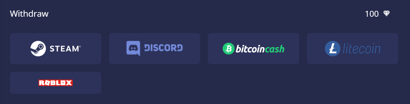 Cashout Methods