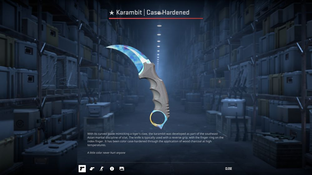 Karambit | Case Hardened (Blue Gem)