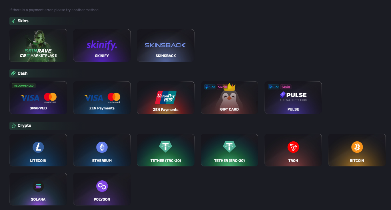 Payment Methods