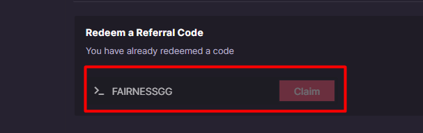 Referral Code
