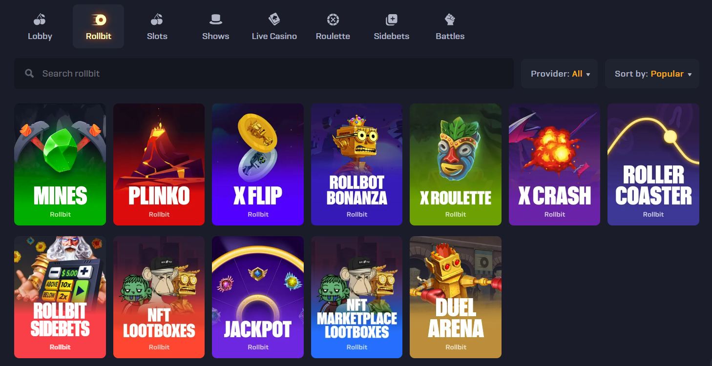Rollbit Originals