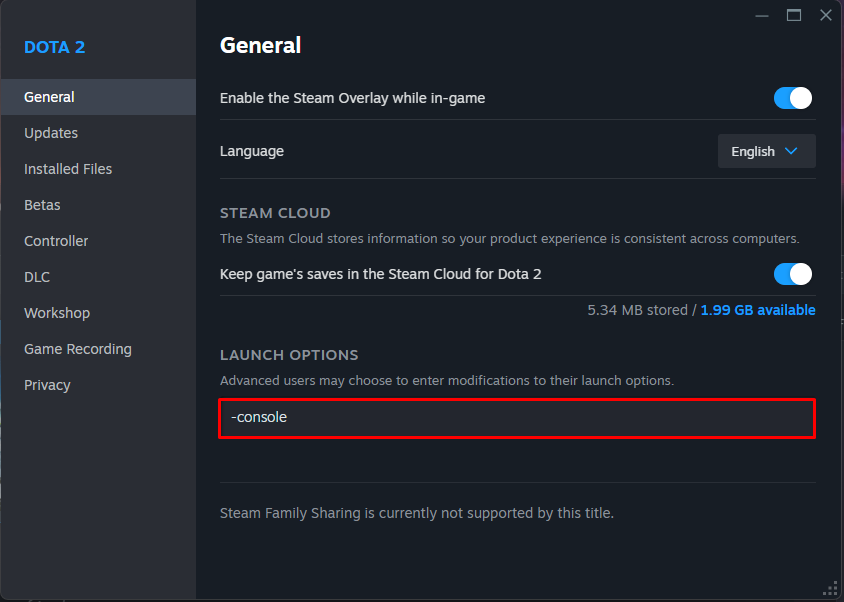 Steam Console