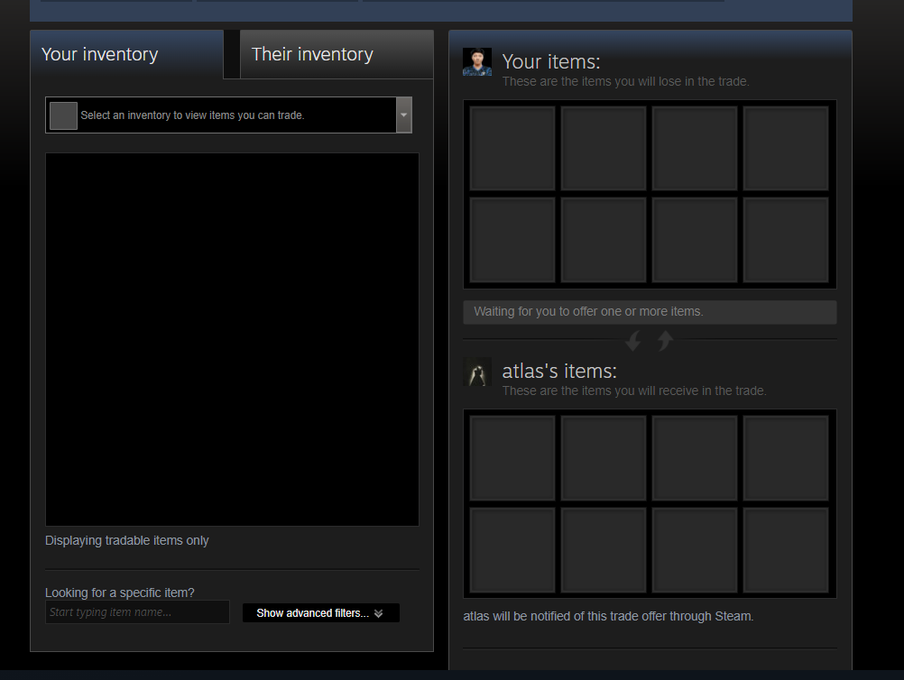 Steam Trade Request