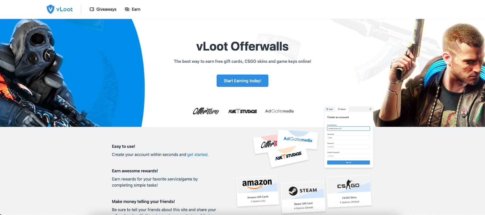 vLoot Homepage