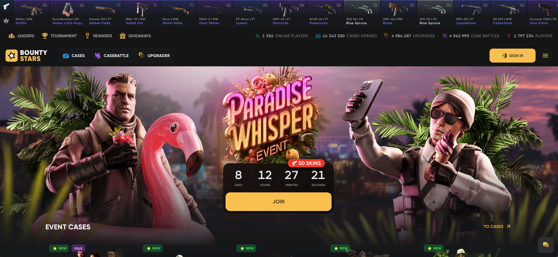 Bounty Stars Homepage