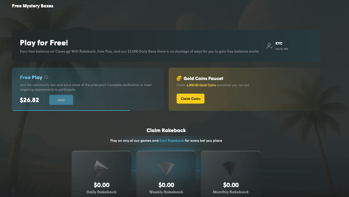 CasesGG Free Mystery Boxes