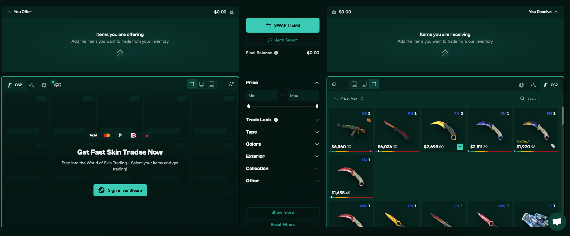 Swap.gg Skin Trading