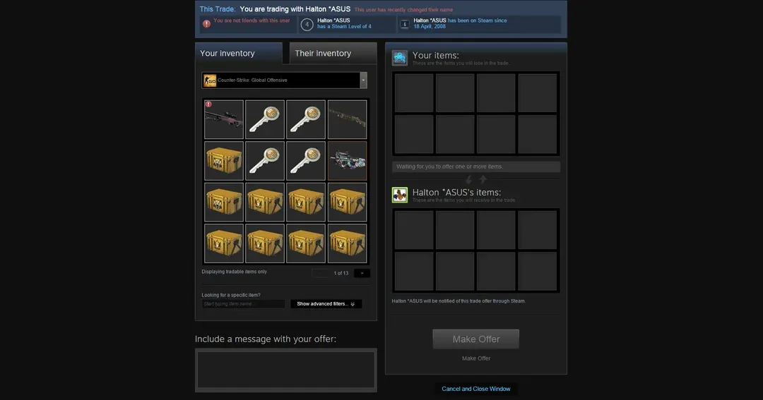 Trading on Steam