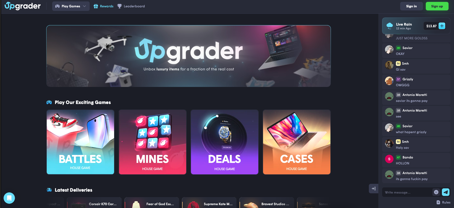 Upgrader Homepage