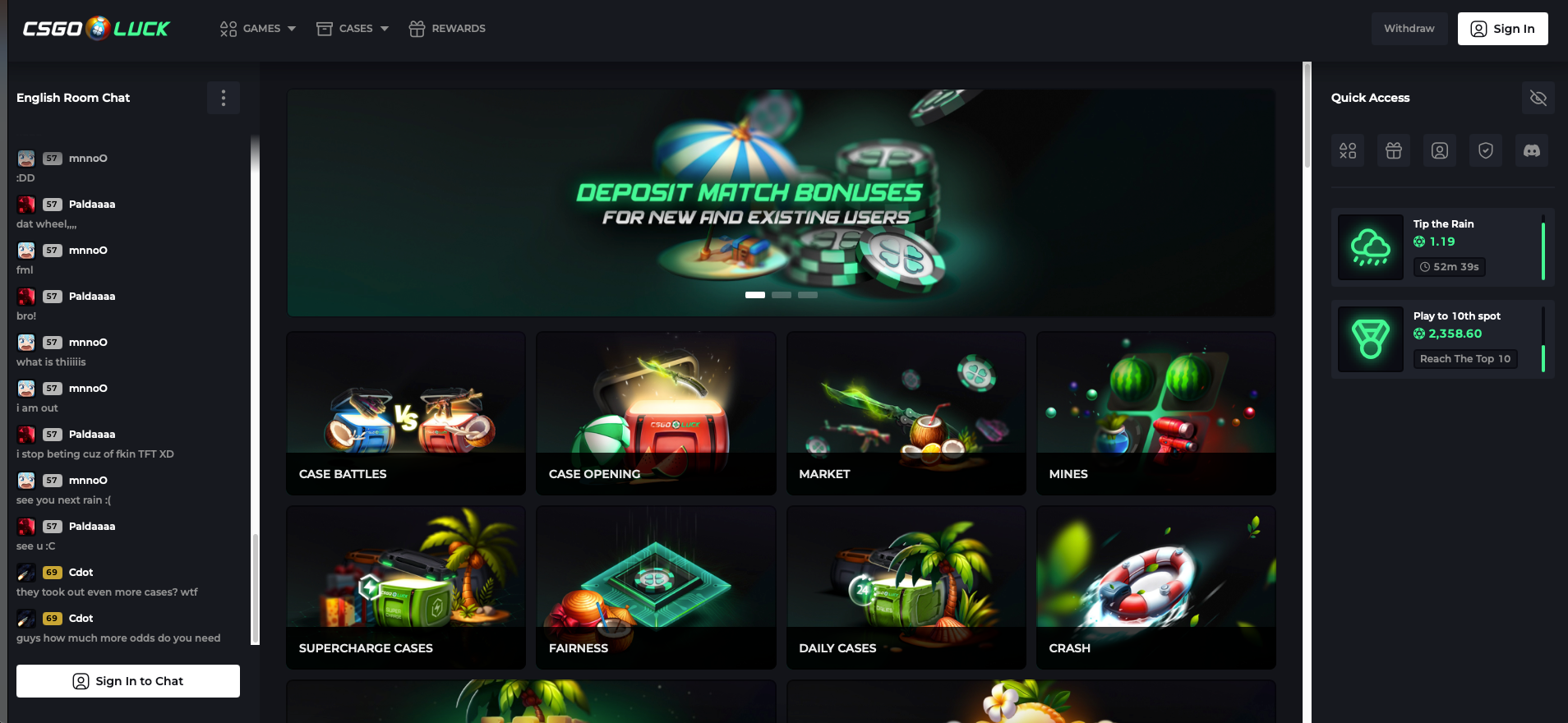 CSGOLuck Homepage
