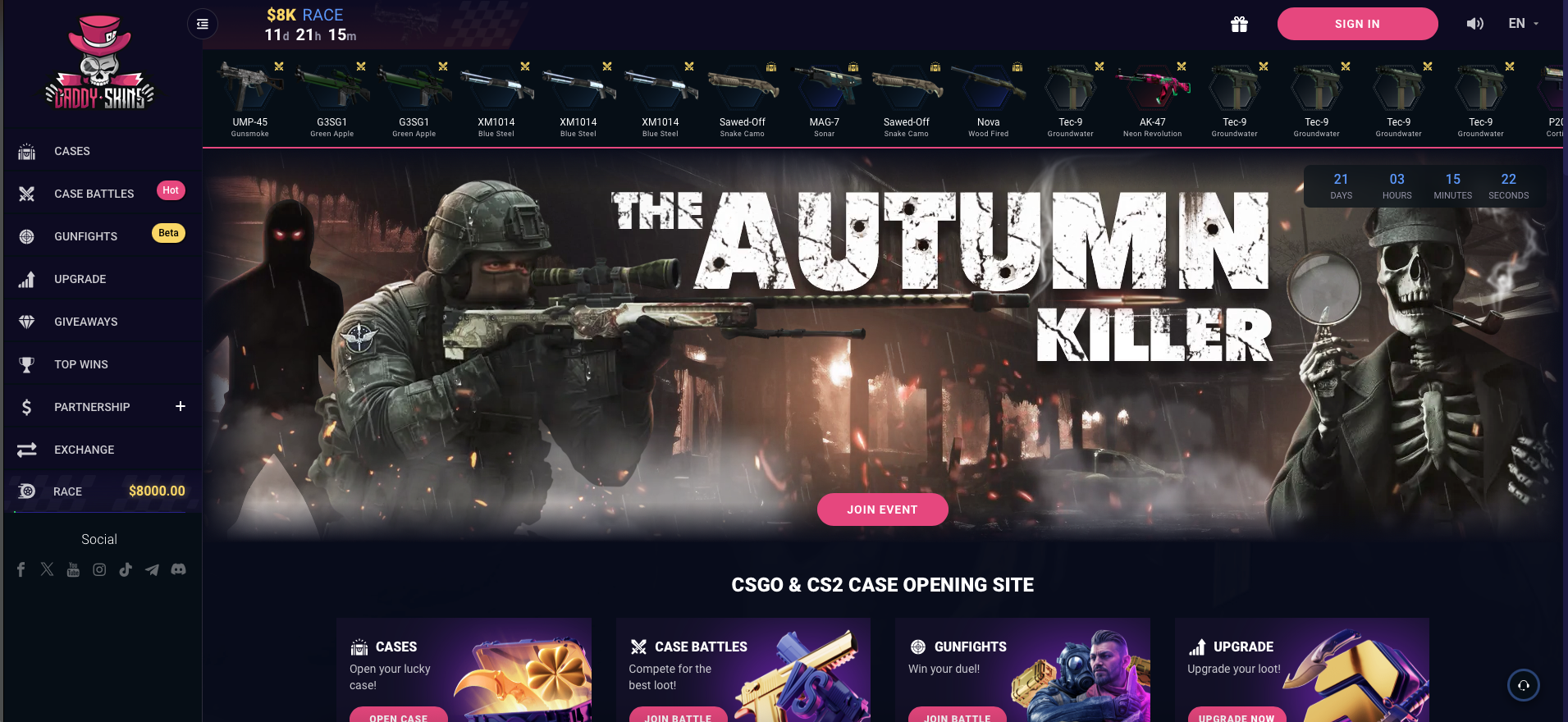DaddySkins Homepage