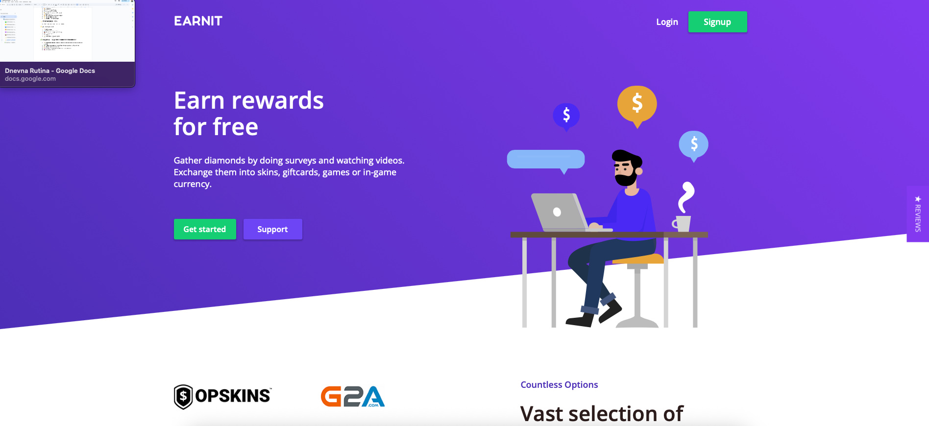 Earnit.GG Homepage
