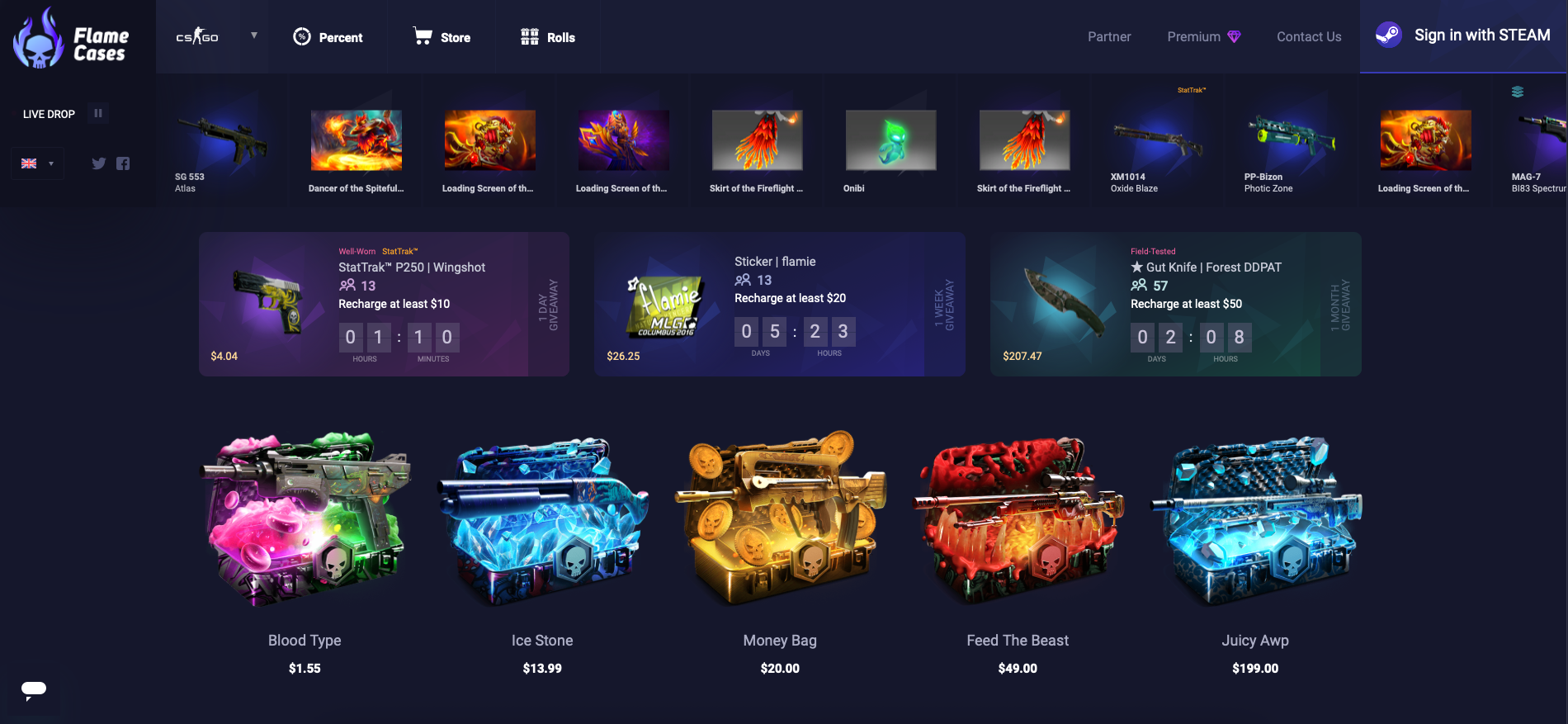 Flamecases homepage