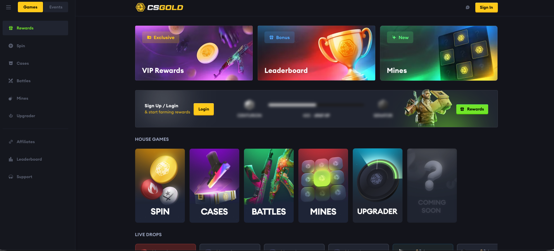 CSGOLD Homepage